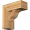 Ekena Millwork Funston Block Rough Sawn Bracket w/ Offset Brace, Western Red Cedar, 8"W x 20"D x 20"H BKT0806X20X20FST05RWR - alternate 1